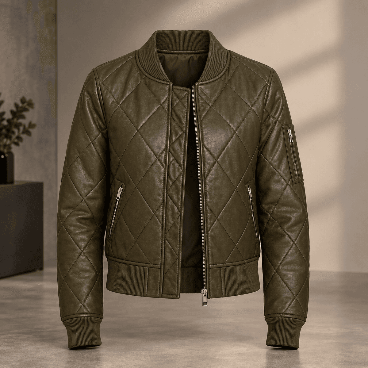 Women's Quilted Leather Jackets