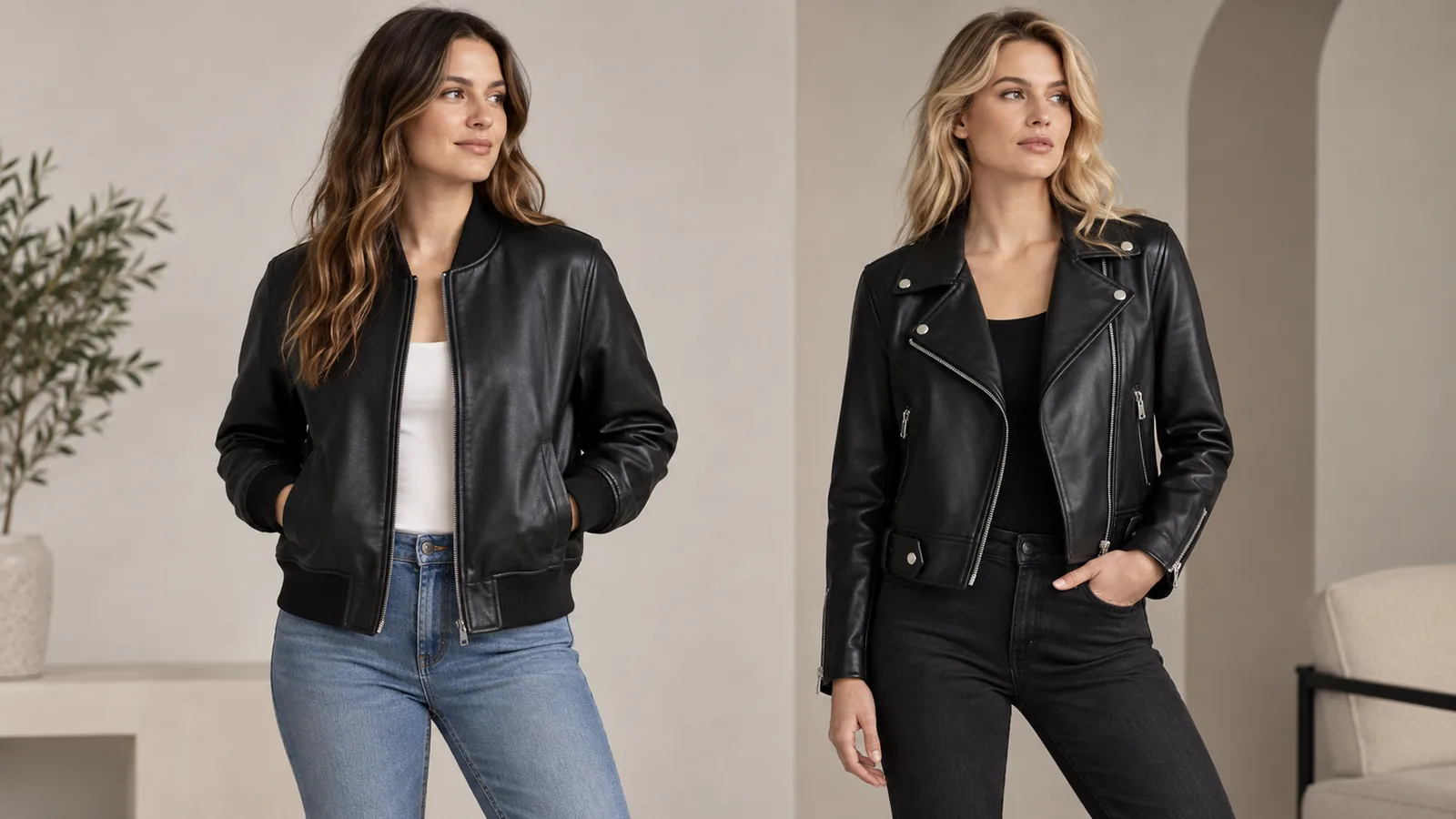 Bomber vs Biker Leather Jacket for Women: 8 Key Differences