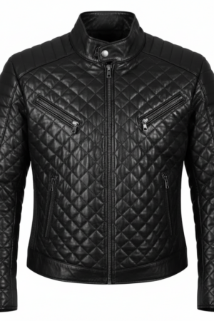 Black Full Quilted Leather Jacket