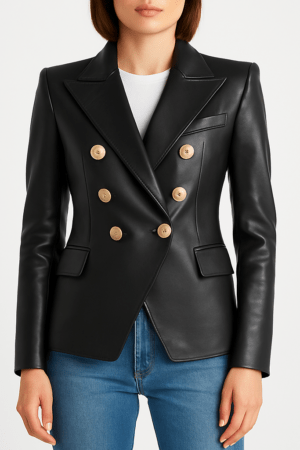 Double-Breasted Leather Jackets