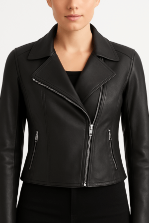 cropped Leather Jacket