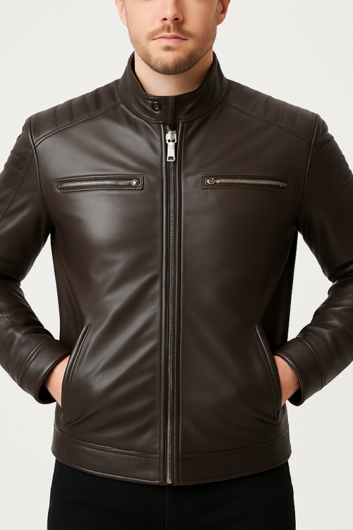 Men’s Handmade Slim Fit Leather Jacket