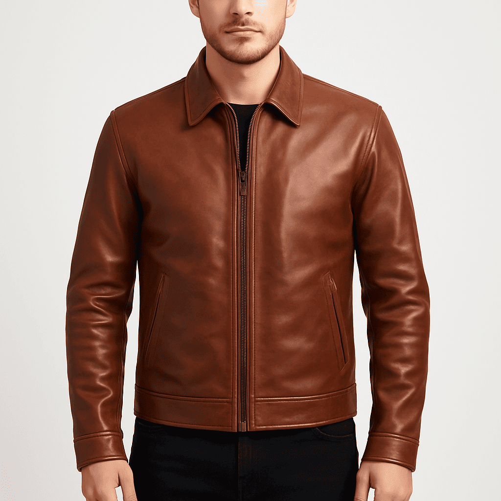 Men's Cafe Racer Leather Jacket