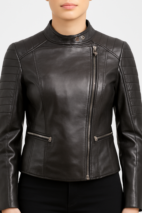 Women’s Bara Black Motorcycle Jacket